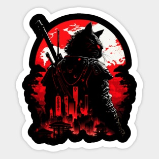 Samurai Cat Sticker